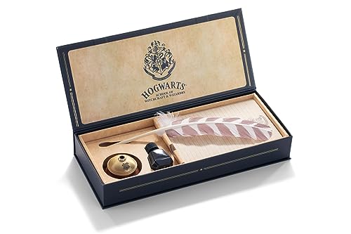 The Noble Collection Hogwarts Writing Quill with Hogwarts Headed Paper