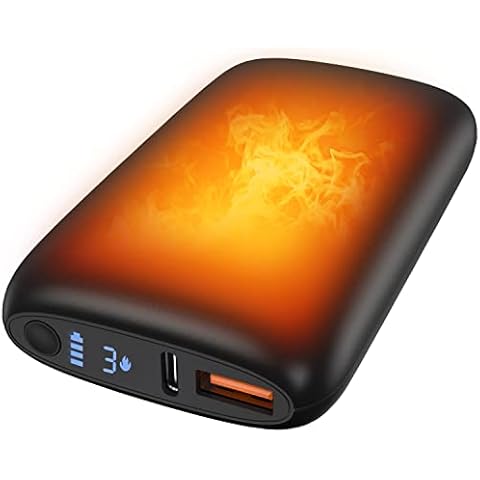 TriPole Hand Warmer 10000mAh Rechargeable Portable Power Bank Reusable Pocket Hand Heater Double-Sided Heating 3 Levels 9Hrs Long Lasting Electric Handwarmer for Outdoor Sports Women Men Winter Gifts Cover