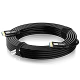 cable hdmi largo 15 metros Cómodo, flexible y fácil de colocar: Los cables de fibra óptica de pequeñas dimensiones se pueden colocar fácilmente en un canal de cable para proyector y sistema AV y se pueden colocar por rincones estrechos.