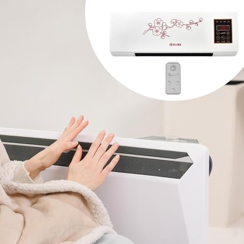Chauffage mural électrique contre les pièces mal isolées et encombrées fleur rouge