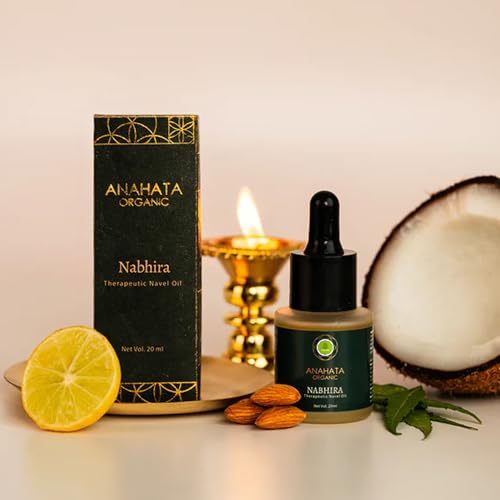 Anahata Nabhira Therapeutic Naveloil 20ml | Ayurvedic Navel oil with Neem, Ghee, Lemon, Coconut & Almond | Supports Skin Health, Detox & Metabolism | Natural Daily Wellness Oil