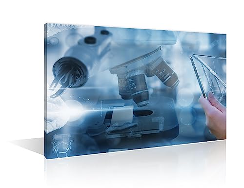 Image of TUMOVO Canvas Wall Art Future Smart Medical Technology Concept Poster Wall Art Canvas Print 1 Pieces Medical Artwork Paintings Wall Decor for Bedroom Framed Ready to Hang, 24 inch Wx36 H