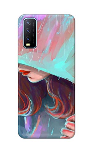Image of PRINTFIDAA Pretty Woman Under The Umbrella Painting Printed Designer Hard Case for Vivo Y20 / Vivo Y20i / Y20s / Y20G / Vivo Y12s / Y20S (G) Back Cover -(e) RPM1007