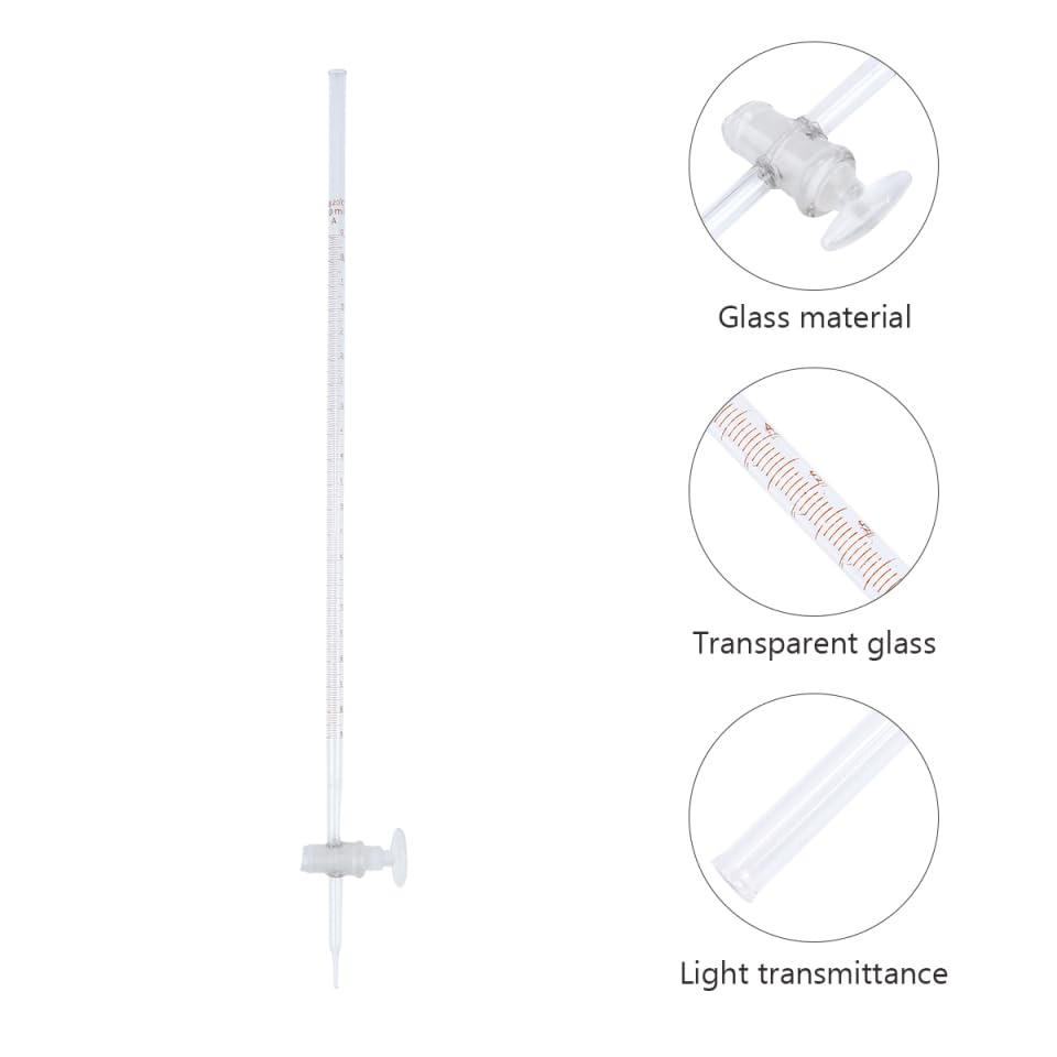 Säurebürette Mit Hahn 50Ml Laborbürette Aus Glas Für Chemisches Labor Und Mittelstufe Schüler Titration Burette Präzises Laborwerkzeug