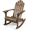 Christopher Knight Home Cara Outdoor Adirondack Acacia Wood Rocking Chair, Dark Brown Finish