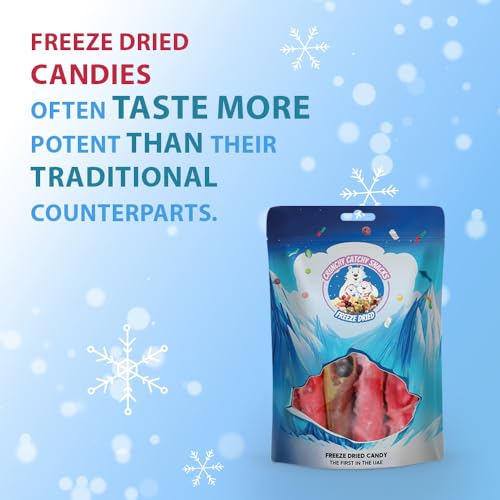 Crunchy Catchy Snacks Freeze Dried Puffed Rollups Candy 120 g, Large