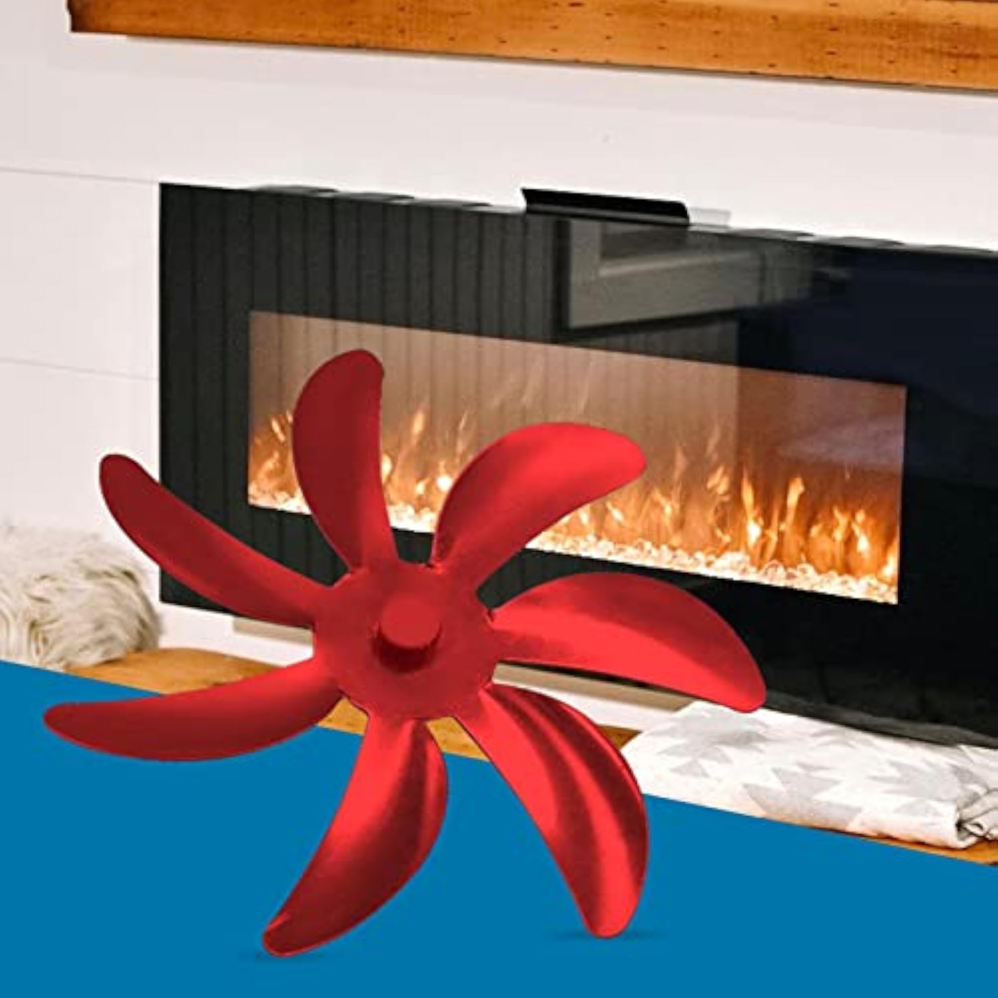Stove Fan Blade Replacement for Wood Burning Stove, Red