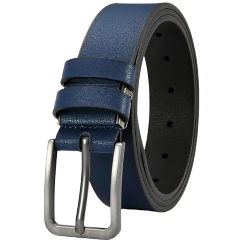 Men's automatic-buckle genuine leather business casual jeans belt