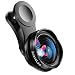Anazalea for iPhone and Android Lens, Wide Angle & Macro Lens (Screwed Together), Cell Phone Camera Lens Kit for iPhone X XR XS Max 8 7 6S Plus Samsung S9 S8 and Android Phone (Black)