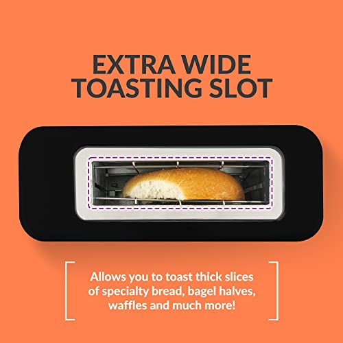 Nostalgia Mymini™ Single Slice Toaster - Extra Wide Slot - With Crumb Tray - 500 Watts #TOP2