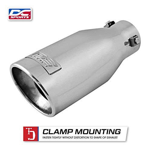 Dc Sport Polished Stainless Universal Bolt On Exhaust Slant Cut Tip 2.25" Inlet 3.75" Outlet #TOP3