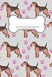 Dog Breed Notebook: Cute Welsh Terrier Airedale Dog Owner Journal Notebook with Interior Motifs. Perfect for Dog Lovers.
