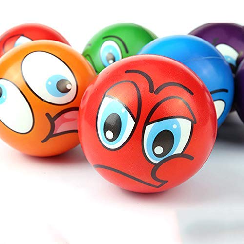Balle Anti-Stress à Presser - Jouet Artisanal Exquis à Presser Changeant de Couleur pour Enfants et Adultes, Bleu, 6,5 cm
