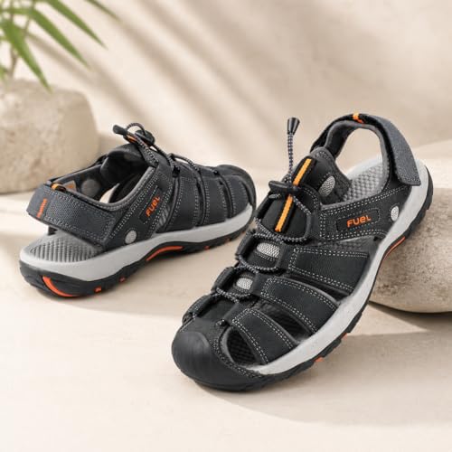 Image of FUEL Soldier-08 Flexible Fisherman Comfortable & Breathable Sporty Look Outdoor Sandals for Men in Protective Bump Toe with Anti-Skid & Trendy Footwear