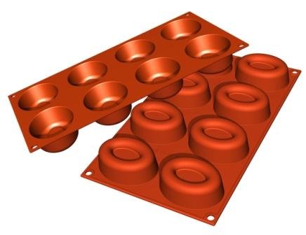 NY CAKE Silicone Oval Savarin 8 Cavities