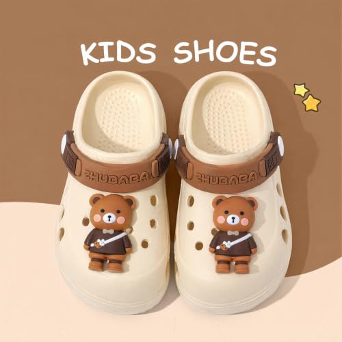 Image of Toddler Little Kids Clogs Slippers Sandals, Non-Slip Girls Boys Clogs Slide Lightweight Garden Shoes Slip-on Beach Pool Shower Slippers
