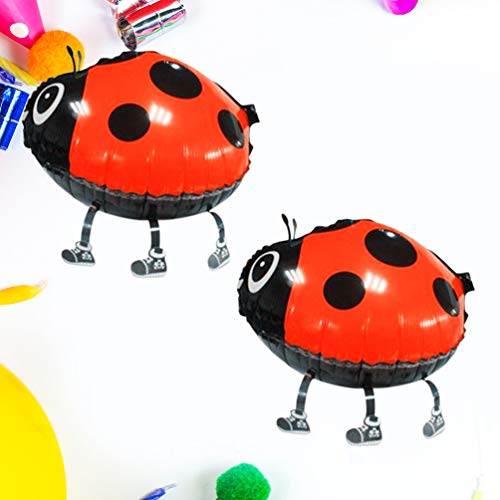 Jojofuny 627SYFB14167HG30C 2Pcs Walking Animal Balloon Cartoon Beetle Bug Ladybug Foil Walker Decorative Insect Aluminum Balloon Photo Prop thumb #3