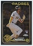 2024 Topps Chrome #207 Jackson Merrill RC Rookie San Diego Padres MLB Baseball Base Trading Card