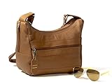Goson Womens Genuine Leather Multi Pocket Shoulder Handbag Purse