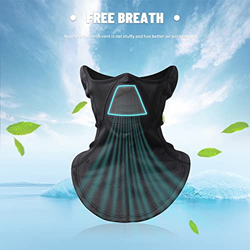 Tomshin Lenço aquecedor de pescoço Protetor facial térmico à prova de vento balaclava no inverno par
