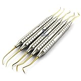 Set of 5 Gold Color Tips Dental PK Thomas Wax Carvers Waxing Modelling Carving Tools Lab Restorative