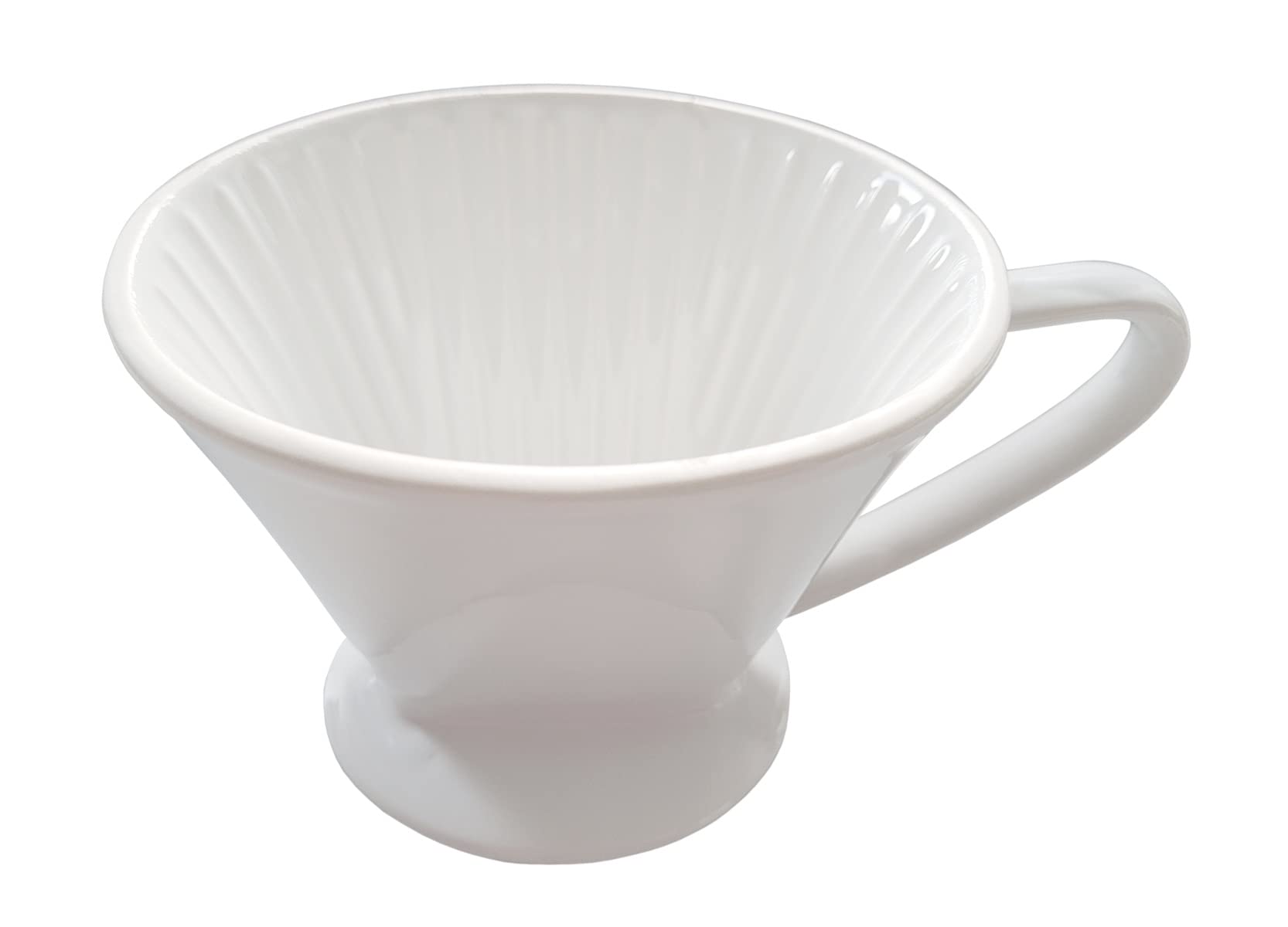 Mahlwerck Porzellan Kaffeefilter Größe 4 - Wiederverwendbar, Spülmaschinengeeignet, Mattschwarz