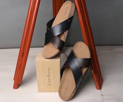Image of LOUIS STITCH Men's Sandals | Slippers for Men for Daily Use - Lightweight, Stylish, Durable, Comfortable for Outdoor, Office UK-6 to UK-11