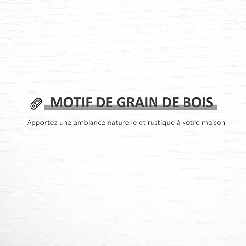 HOMCOM Lot de 3 étagères manga murales flottantes - dim. 80L x 18l x 18H cm - kit Complet de Fixation Inclus - MDF Grain de Bois Blanc – Image 5