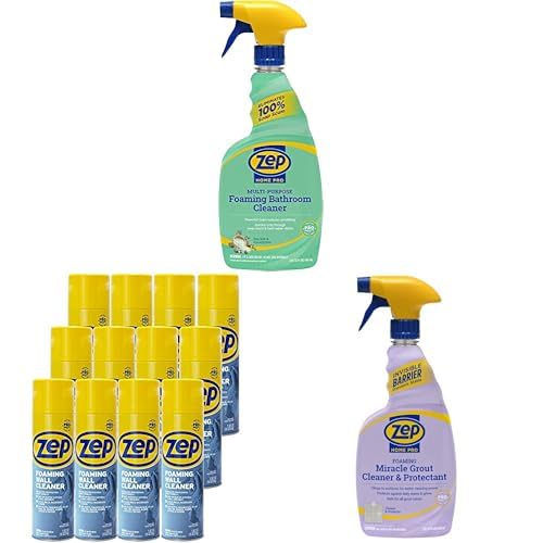 Zep Home Pro Multi-Purpose Foaming Bathroom Cleaner Foaming Wall Cleaner Home Pro Foaming Miracle Grout Cleaner Protectant -