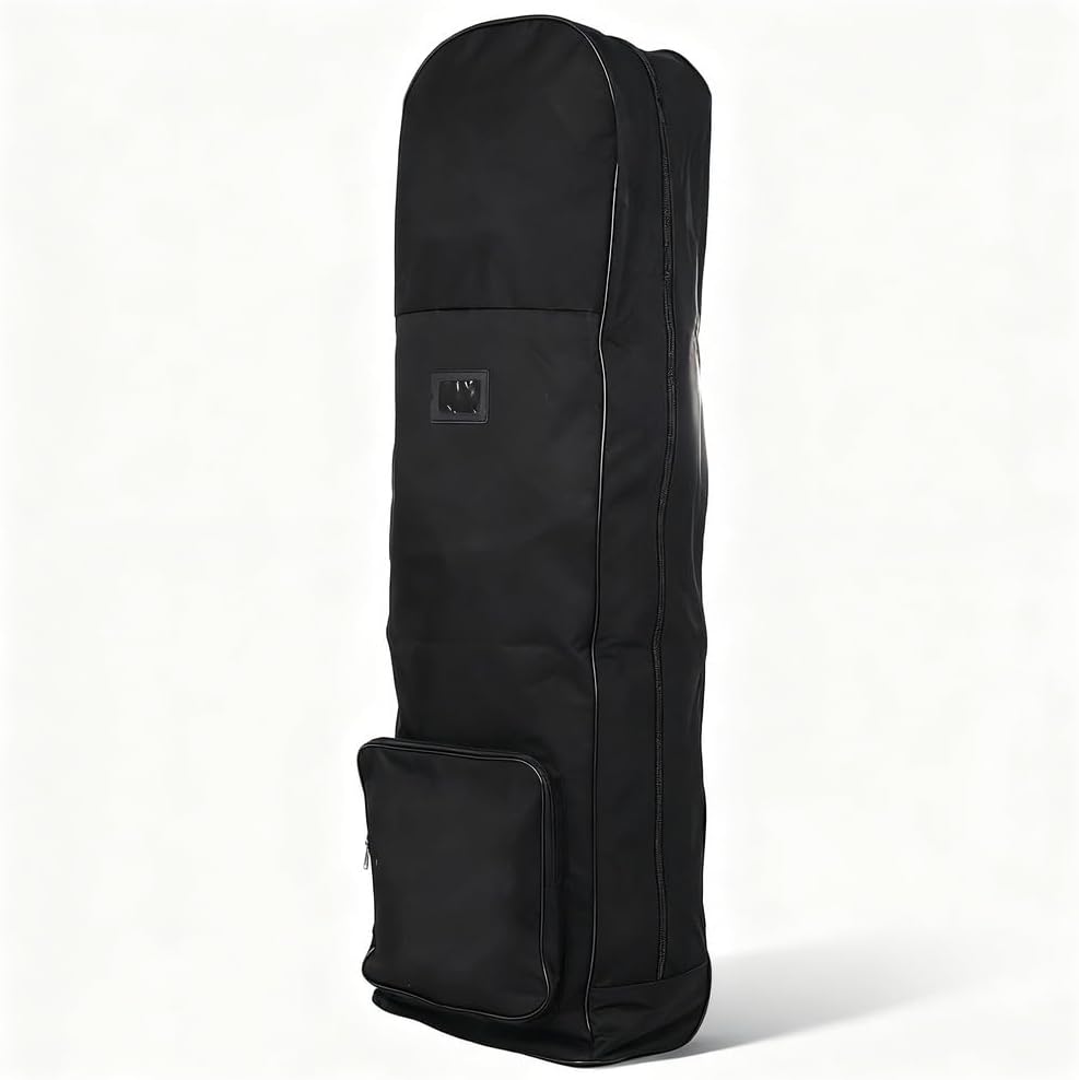 Golf Travel Bag, Foldable 600D Club Cover, Yellow, Heavy Duty with Wheels - Durable Protection, Easy Mobility, Ideal for Outdoor Travel