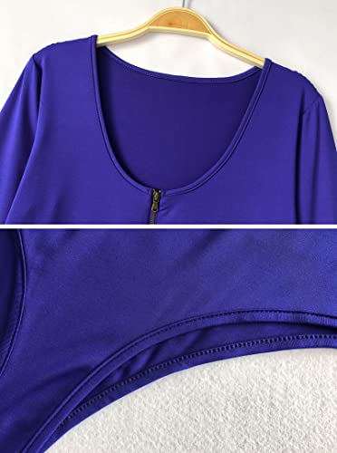 Bodysuits de mujeres YXWYXWA evita arrugas con manga larga y cuello redondo XL 3