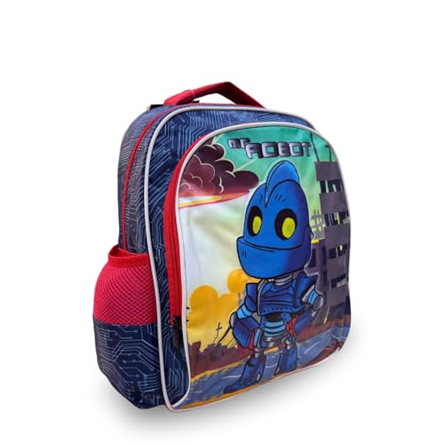 Balboa Mochila de Costas Infantil Robô AMZ-158 Estampa de Robô, Alças Acolchoadas, Passeio e Escolar