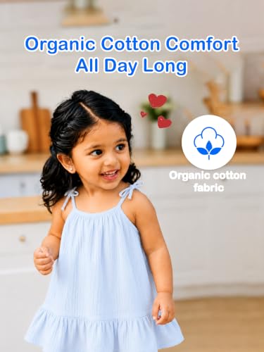 Image of Kidbea Cotton Girls Dress | Ultra-Soft Summer Wear Casual Dress for Kids