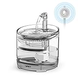 NPET Fontanella per Gatti con Sensore di Movimento, Trasparente Cani Gatti Fontana con Pompa Super...