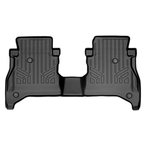 SMARTLINER Custom Fit Floor Mats 2nd Row Liner Black Compatible with 2020-2023 Jeep Gladiator with Non Lockable Rear Underseat Storage