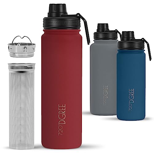 720°DGREE Vaccum Insulated Water Bottle + Infuser “noLimit“, 710ml, Leakproof, BPA-Free, Thermo Stainless Steel Flask