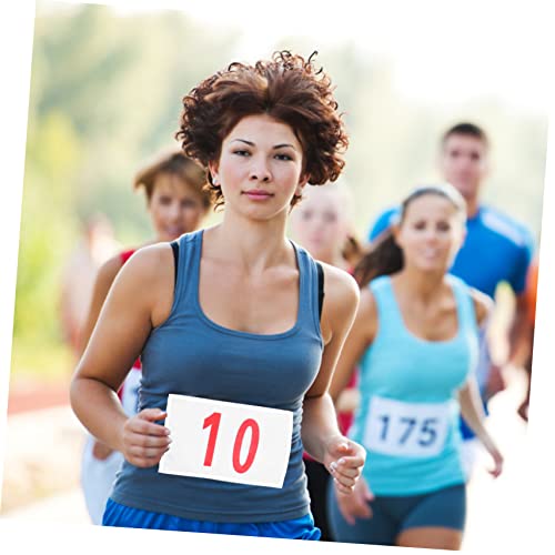 Gafoki 80 Pcs Sports Number Plate Bike Stuff Race Bib Running Bibs For Races Competition Numbers Running Number Cloth Competition Number Bibs Sports Game Number Bibs Polyester Cotton #TOP7