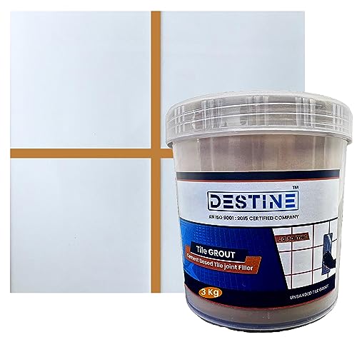 Image of DESTINE Tile Grout (16 COLOURS) (ALL PACKS: 100 Gm, 400 Gm, 800 Gm, 1 Kg, 3 Kg, 5 Kg), Waterproof, Cement Based Tile Joint Filler, Crack Filler, Tiles Gap Filler, Tile Grout (3 Kg, Jaisalmer)