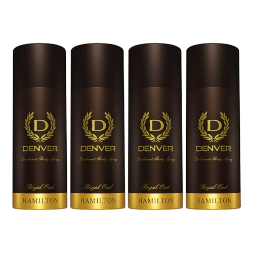Image of Denver Hamilton Royal OUD Deodorant For Men- 150 ML Each, Pack of 4