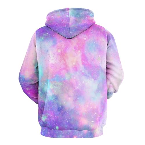 Sweats à capuche manche longue pourpre UMENG sweat violet imprimé espace pull décontracté unisexe