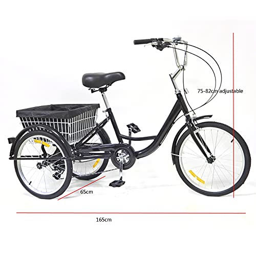 SHZICMY Triciclo per adulti, 20 8 marce Anziani