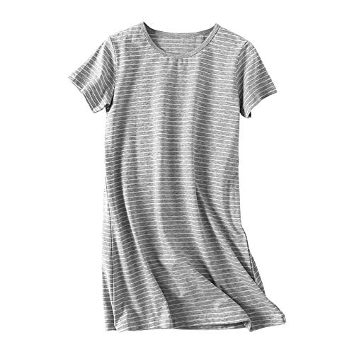 Image of Girl's Stripes Nightgowns Cotton Sleep Shirts Sleepwear Princess Nightdress