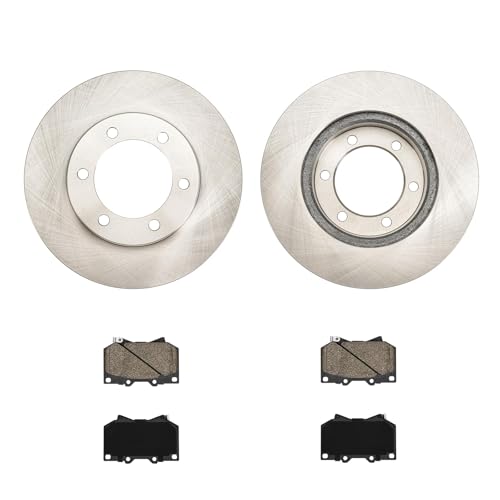 Image of KAX Front Brake Kit, OE Brake Rotors and Ceramic Brake Pads | Fits Toyota Tundra 2000 2001 2002 2003, Toyota Sequoia 2001 2002 2003, Automotive Replacement Brake Kit