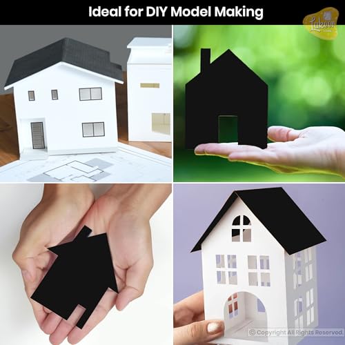Image of Lakeer A4 Black Mounting Board (Z Black Colour) Pack of 5 Cardstock paper-600 GSM /1mm Thick (Size: 297mm X 210mm)