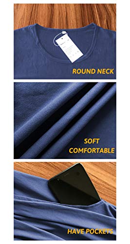 Image of AUSELILY Women's Classic Long Sleeve Dress Loose Plain Long Casual Maxi Dresses with Pockets 2026