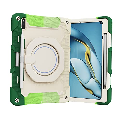 Coque Huawei MatePad Pro 10.8 enfant antichoc vert arc-en-ciel