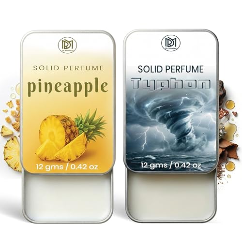 Image of Dr.Mashur Solid Perfume |pineapple&Typhon Alcohol Free Wax Perfume Balm, Long Lasting | Pocket Tin 12g, Pack Of 2| Non Greasy Smooth Glide, Travel Friendly Men And Women