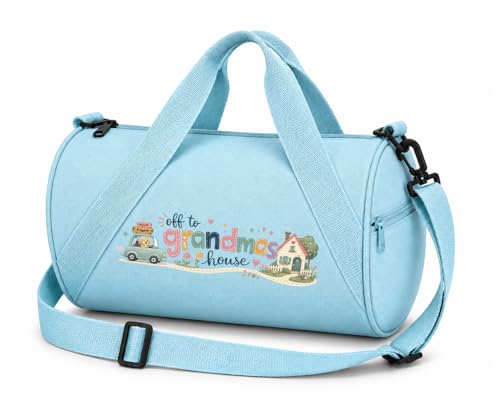 Rovelle - Off To Grandmas House - Blue Duffel - Travel Overnight Bag