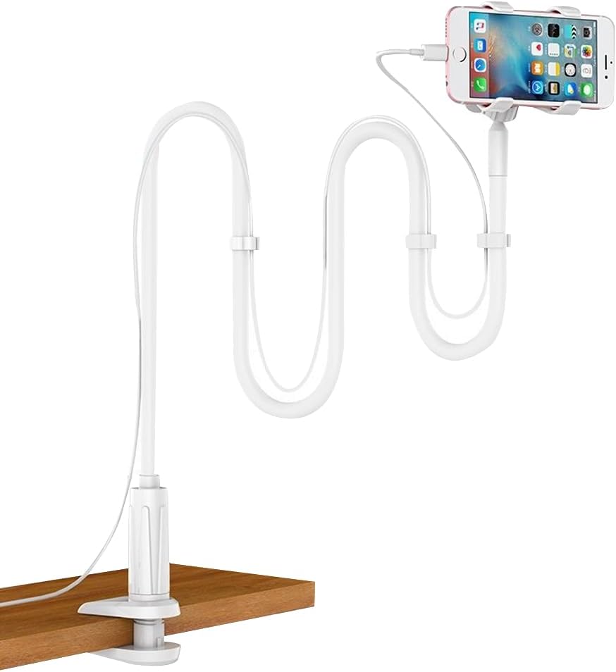 WDKXCN CPAP Hose Holder, Stable Adjustable CPAP Hose Lifter and Hose Support Hanger to Prevent CPAP Hoses Leakage & Tangling, Gooseneck Tablet Holder