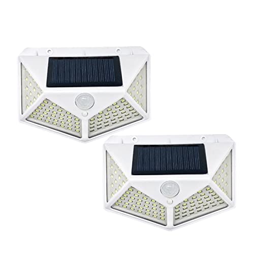 Lampe solaire extérieure 100 LED avec capteur de mouvement pour applique murale